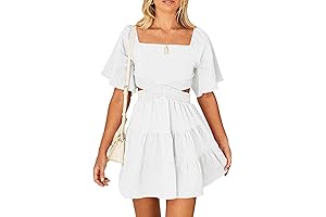 White Boho Midi Dress