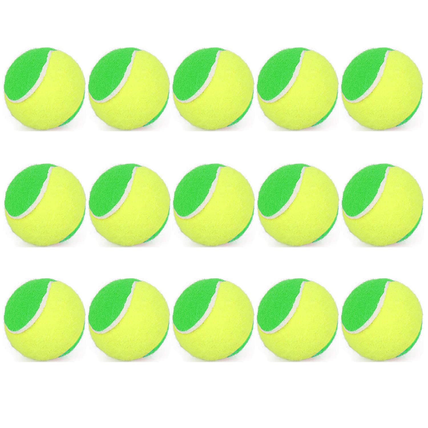 BESUNTEKTennis Ball, 15 Pack Pressure Training Tennis Balls Beginner Novice Player Practice Balls, Dog Tennis Balls for All Court Types