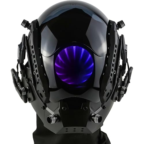 foymi Cyberpunk Mask Helmet Futuristic Mask With infinity mirror lights Techwear mask Cosplay Costume - DIY Lighting Modes