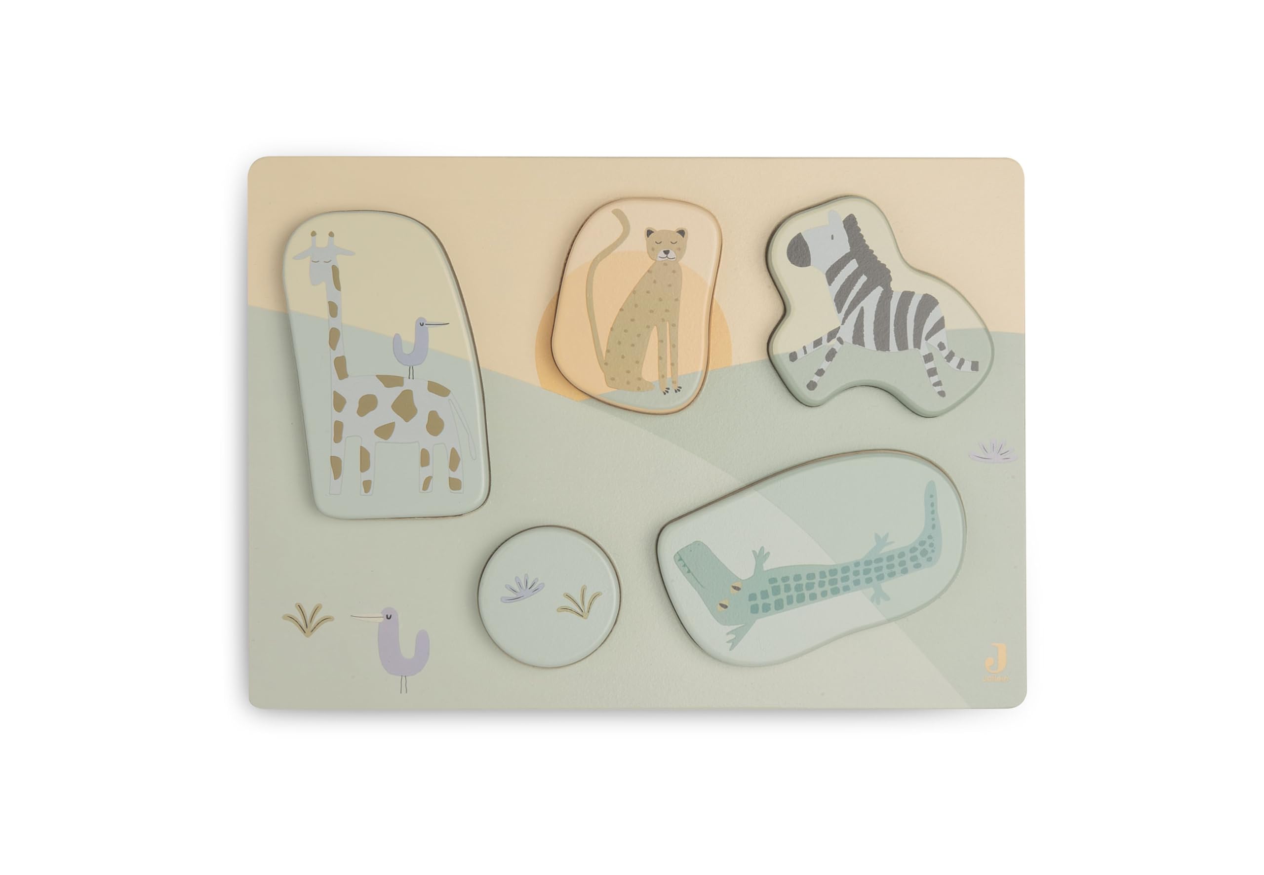 Jollein 105-001-67090 Wooden Puzzle, 5 piezas - Image 2