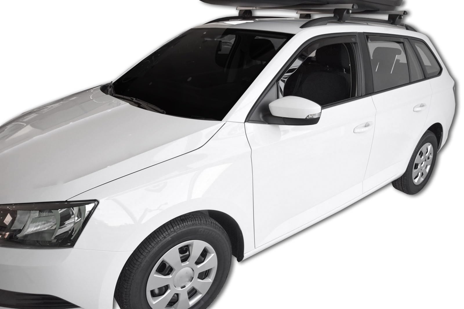 J&J AUTOMOTIVE Deflettori d'Aria per Skoda Fabia 3 5-Porte Berlina/Wagon 2014-2021, Set da 4 Pezzi, Nero Fumé Oscurato Heko