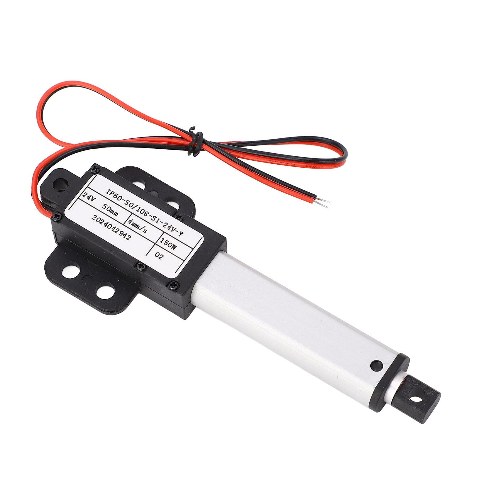 Mini 24V Linear Actuator, Reversible Electric Linear Actuator 3W 50mm Stroke 150N Thrust for Medicine, Industrial, Agricultural Machinery, Ventilation Facilities