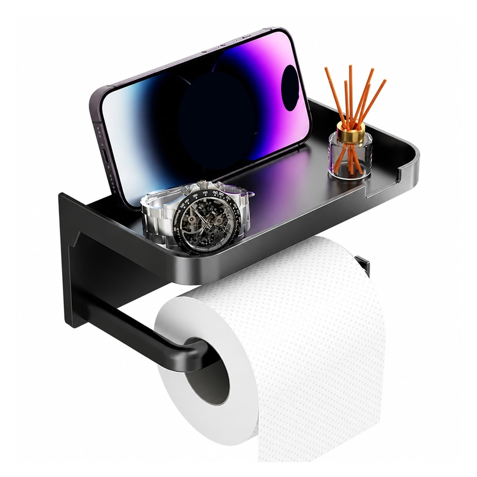 Toilet Roll Holder, Toilet Paper Holder Plastic Storage Rack,for Bathroom