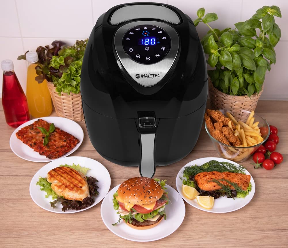 MalTec AirFryer2500 W Air Fryer with Digital LED Display with 7 Programmes  Without Oil 4.3 Litres 1400 Watt : Amazon.nl: Home & Kitchen