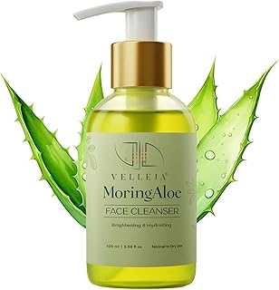 Velleja Skin Brightening & Hydrating Ayurvedic Face Wash | Gentle Cleanser with 5% Niacinamide & Rice Water | Suitable for Extra Sensitive, Dry & Combination Skin | Chemical & Sulphate-Free | For Men & Women | 100ml
