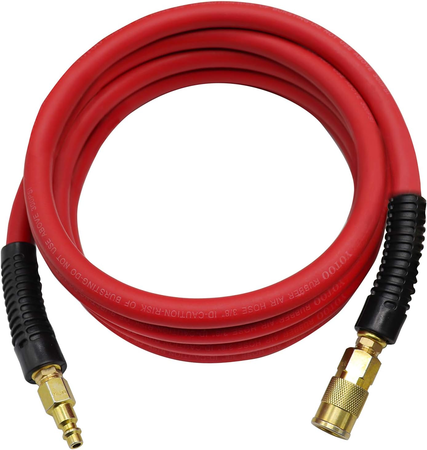 Good Year 6' x 3/8" Rubber Whip Hose Black 250 PSI