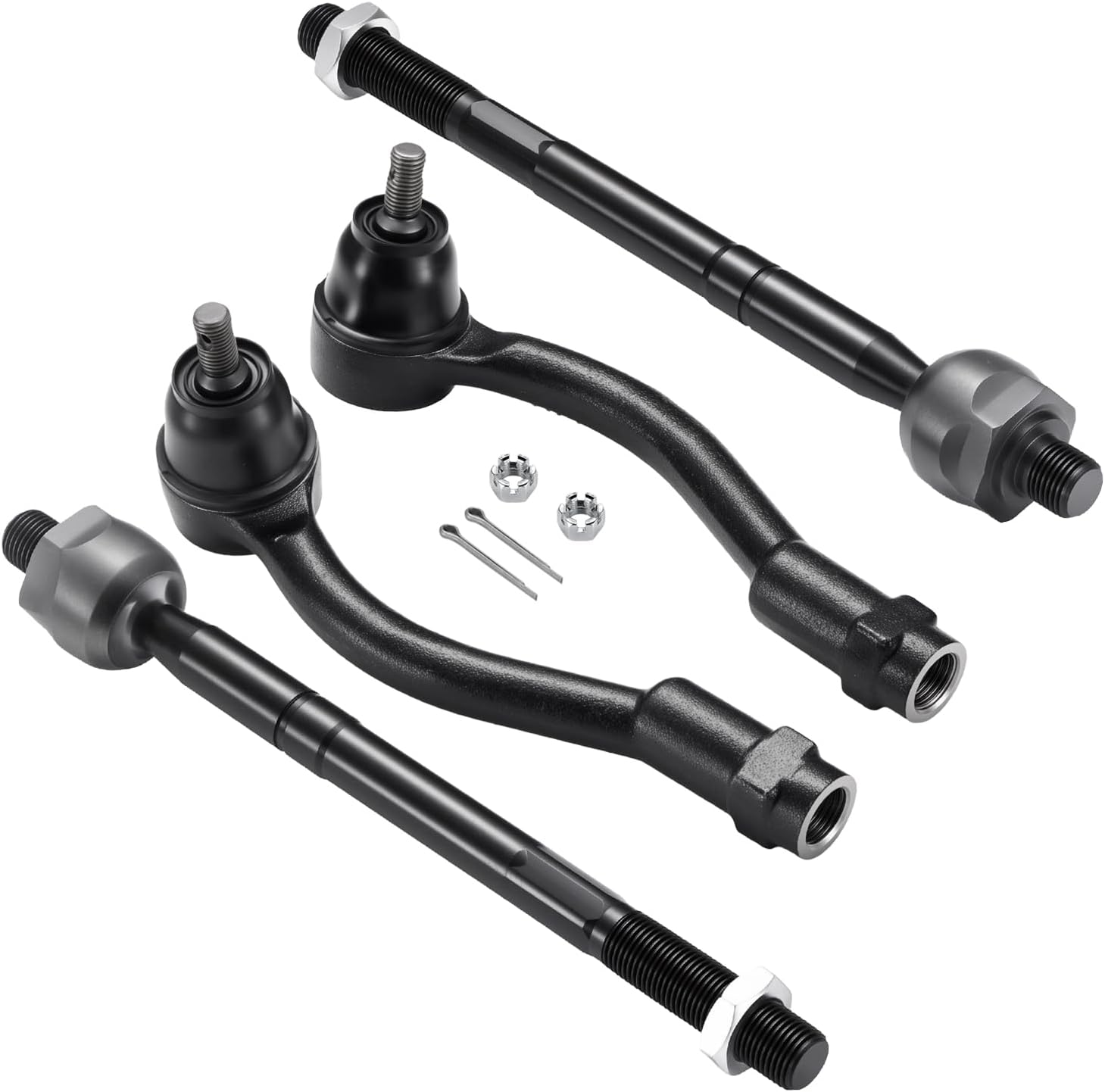 4PCS ES80119 ES80118 EV80089 Inner and Outer Tie Rod End kit Compatible with Kia Soul 2012-2013