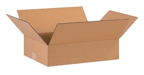 Aviditi Cajas de cartón corrugado de 16 x 12 x 4, planas de 16 pulgadas de largo x 12 pulgadas de ancho x 4 pulgadas de alto, paquete de 25 | Envío,