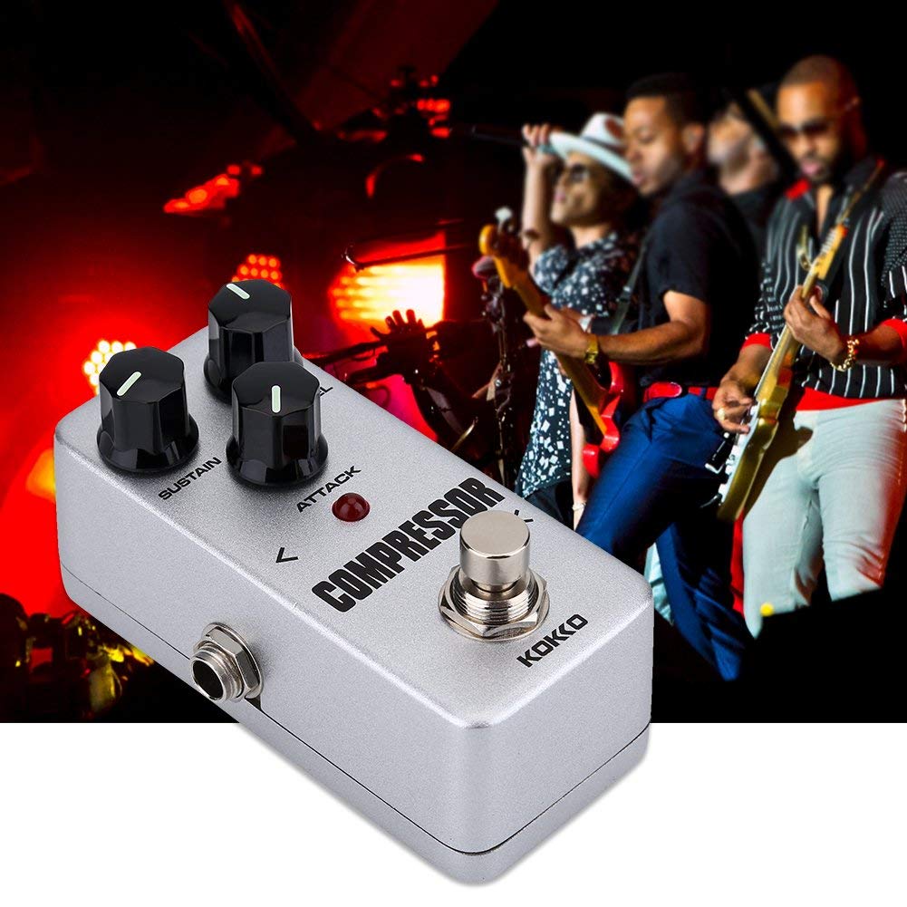 Pedale Effetto Compressore Dinamico a Mini Effetti Circuito Completamente Analogico per Chitarra Elettrica