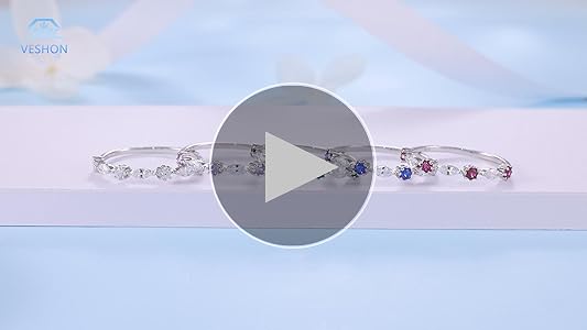 Amazon.com: Veshon 925 Sterling Silver Half Eternity