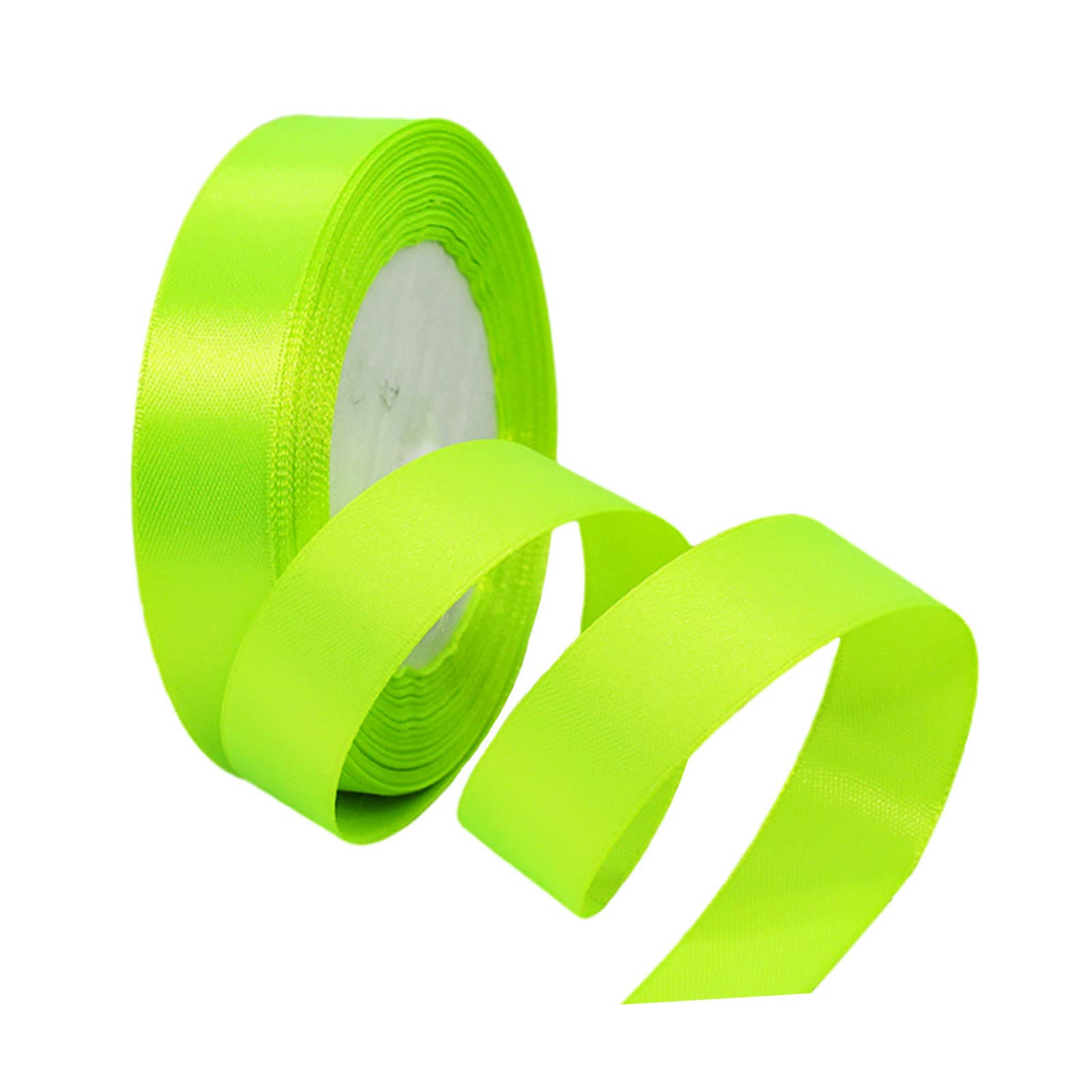 Bright Green Satin Ribbon - 20mm Double Sided, 22M for Gift Wrapping, Crafting, Cake Decoration, Wedding, Christmas