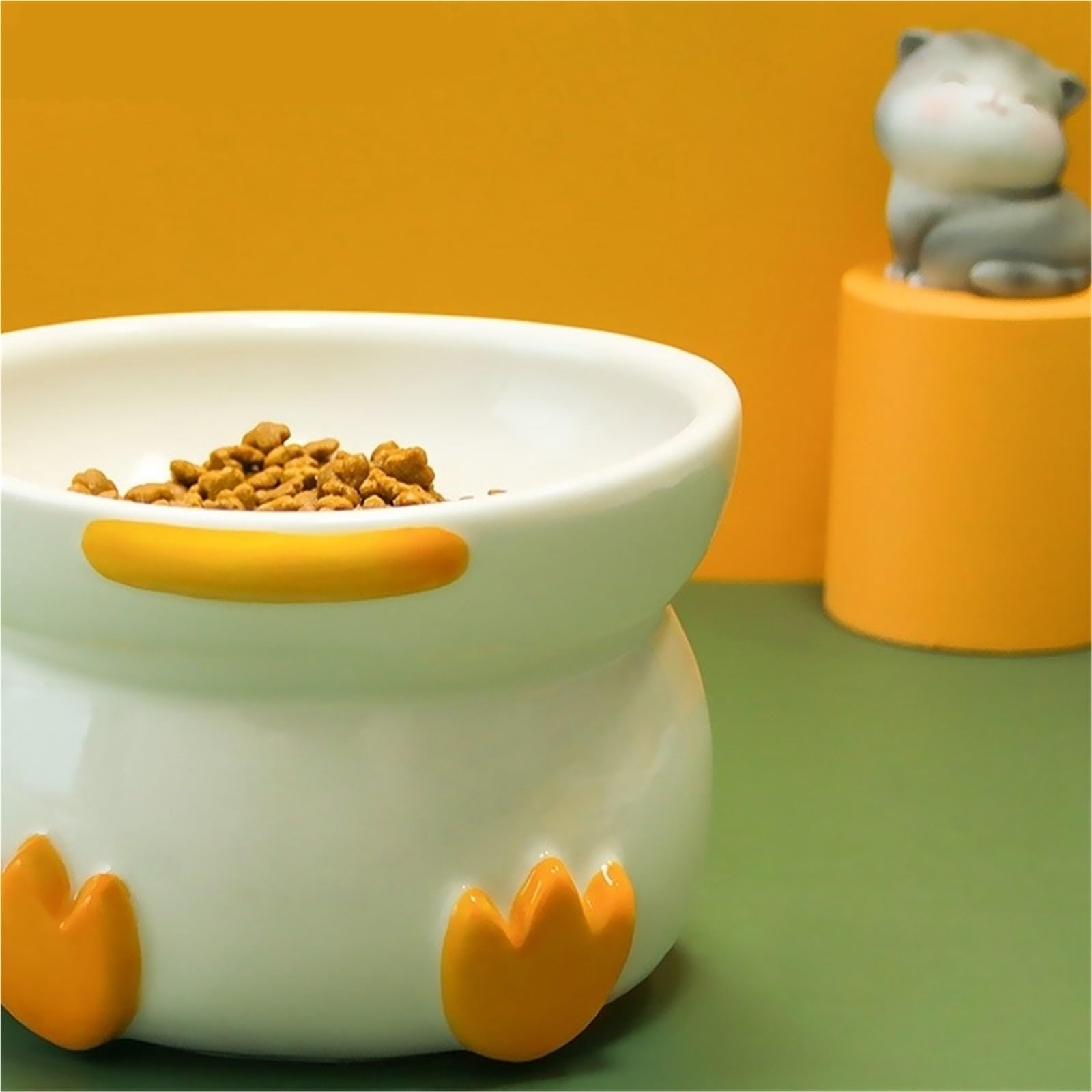 Gamelle amusante en céramique pour chat - Facile à nettoyer et à protéger la colonne vertébrale