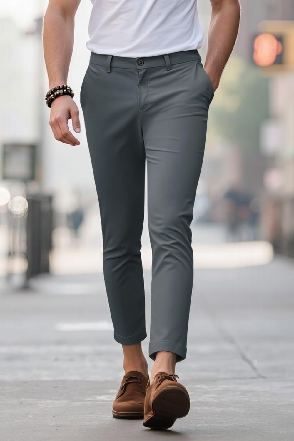 GINGTTO Mens Dress Pants Slim Fit Chino Pants for Men Stretch - Image 2