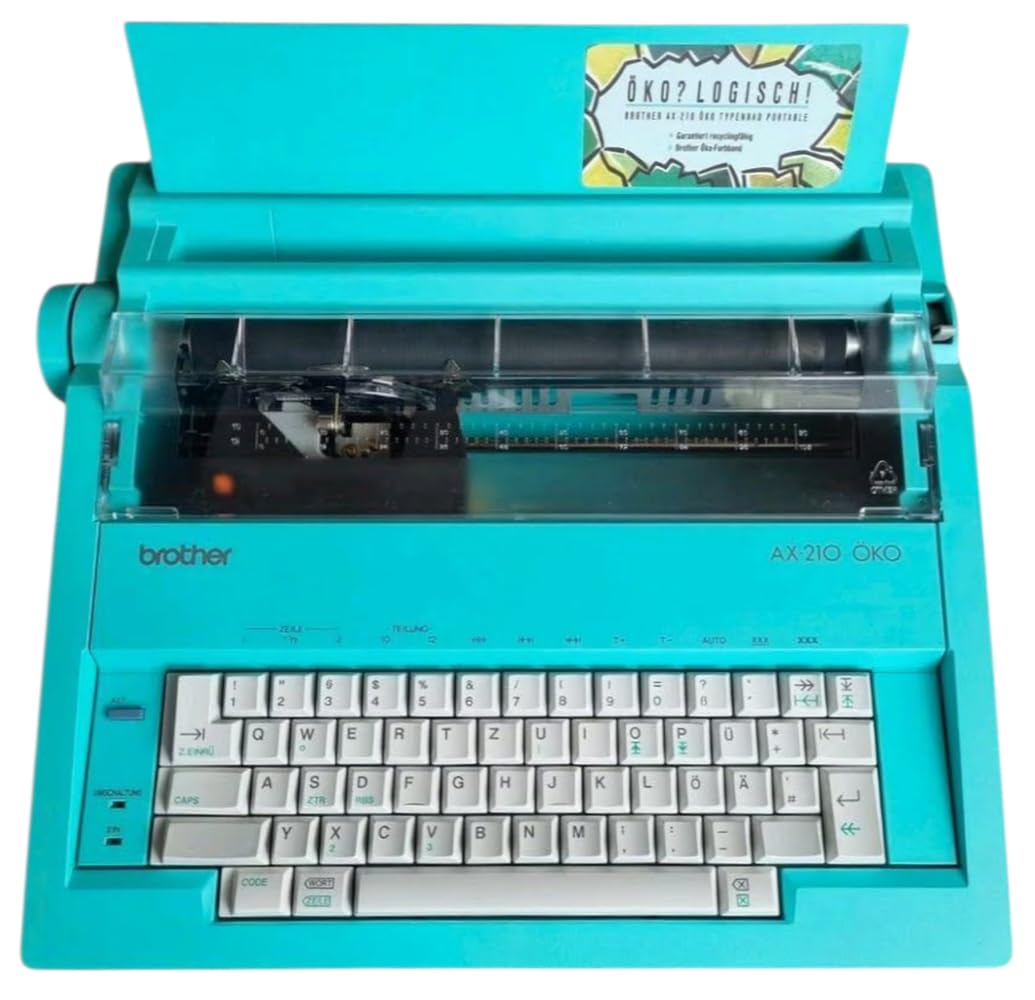 Brother AX-210 Öko elektrische Schreibmaschine, türkis, extrem selten