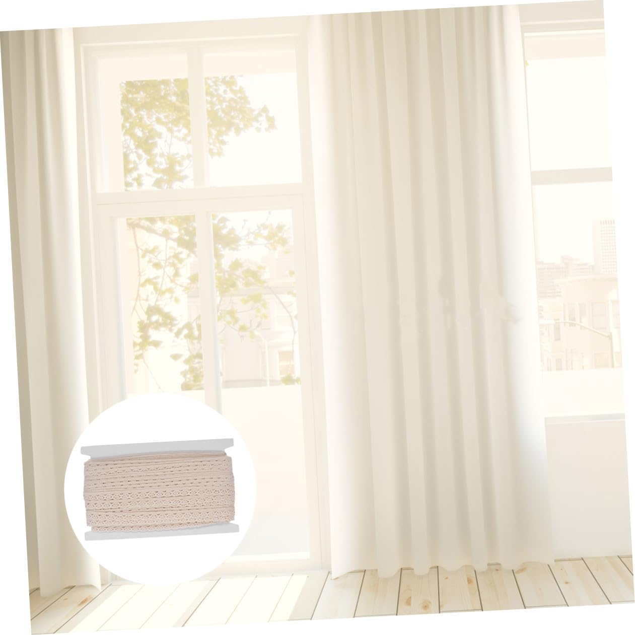 Operitacx 2rollos Encaje De Algodón Para Manualidades y Costura De Yardas Para Decoración De Cortinas y Ropa