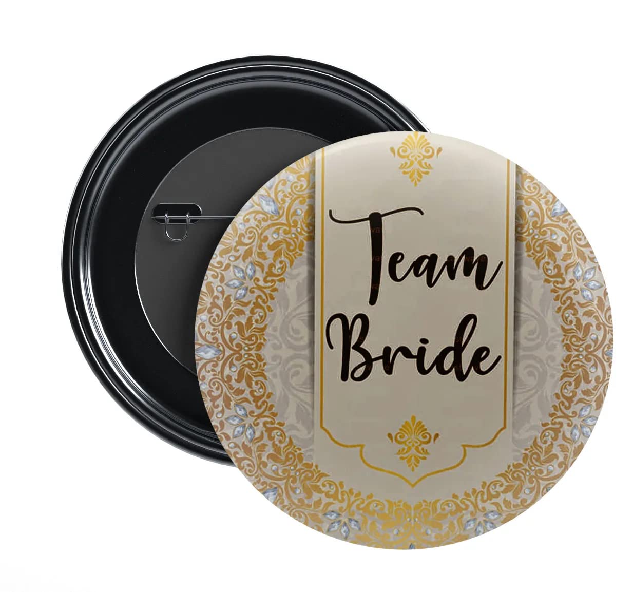 NIVARALadkiwale |Team Bride| Bride Squad |Wedding Badges (Props) Batches for Reception Party ,Wedding ,and Events |multicolor-58mm