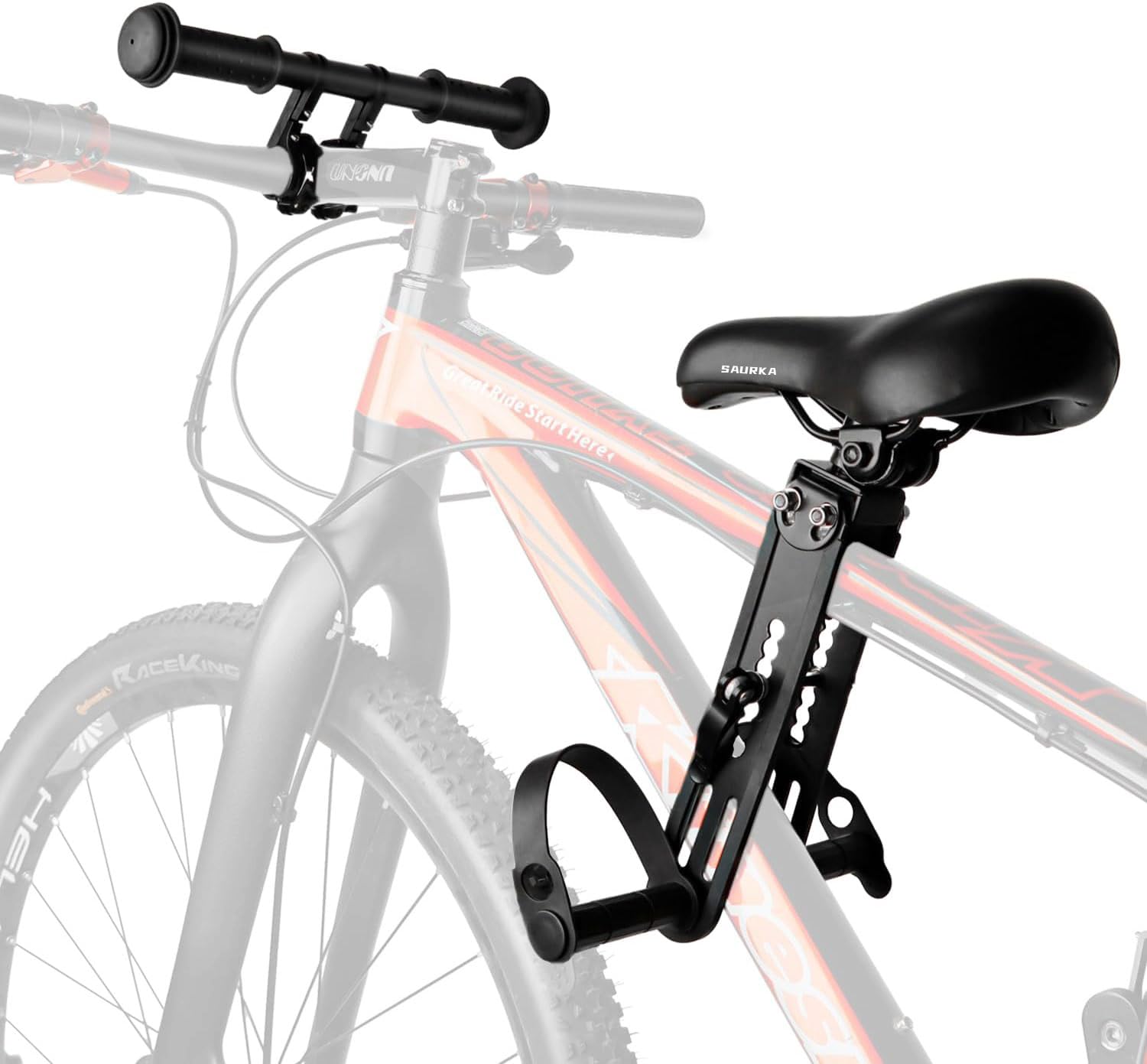 Fuairmee Kid Bike Seat And Handlebar, Child Bike Seat Detachable, Front