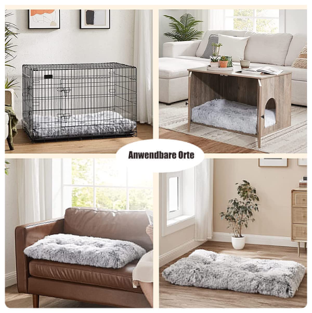 Comfy Panier Chien XXL 122x83cm,Coussin pour Chien XL,Canapé Grand Moyen Chien,Anti Stress Chien Lit Moelleux,Lavable en Machine