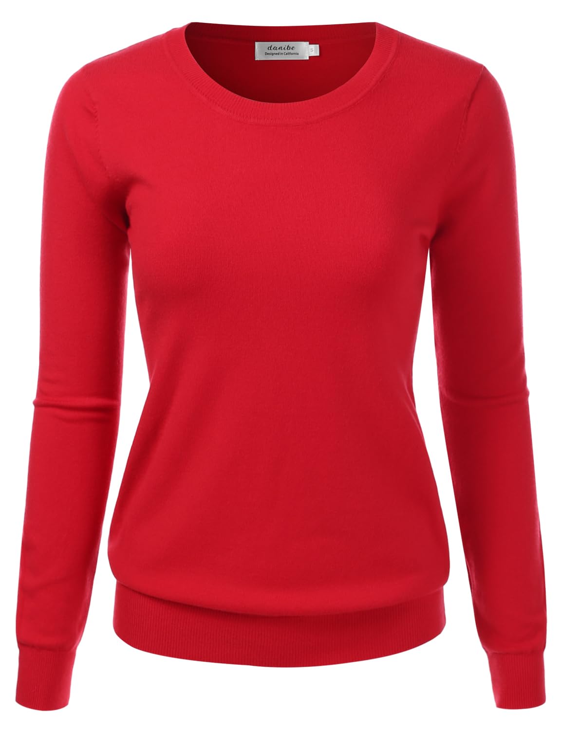 Womens Crewneck Long Sleeve Pullover Premium Soft Knit Sweater S-XXL