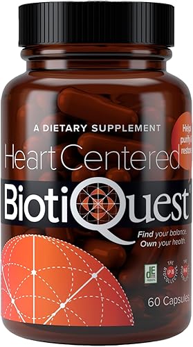 BiotiQuest Probióticos centrados en el corazón para apoyar el sistema cardiovascular y la salud cardíaca, 20 mil millones de UFC, sin OMG y sin