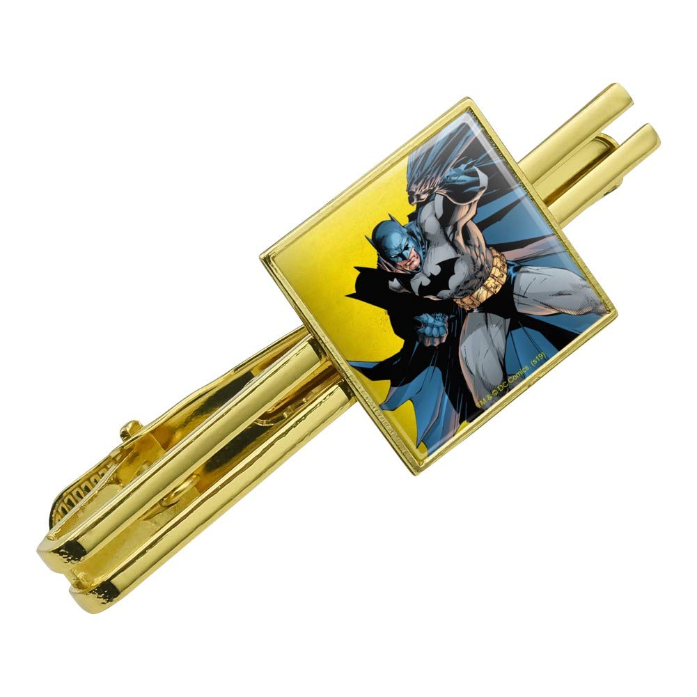GRAPHICS & MORE Batman Character Square Tie Bar Clip Clasp Tack- Silver or Gold