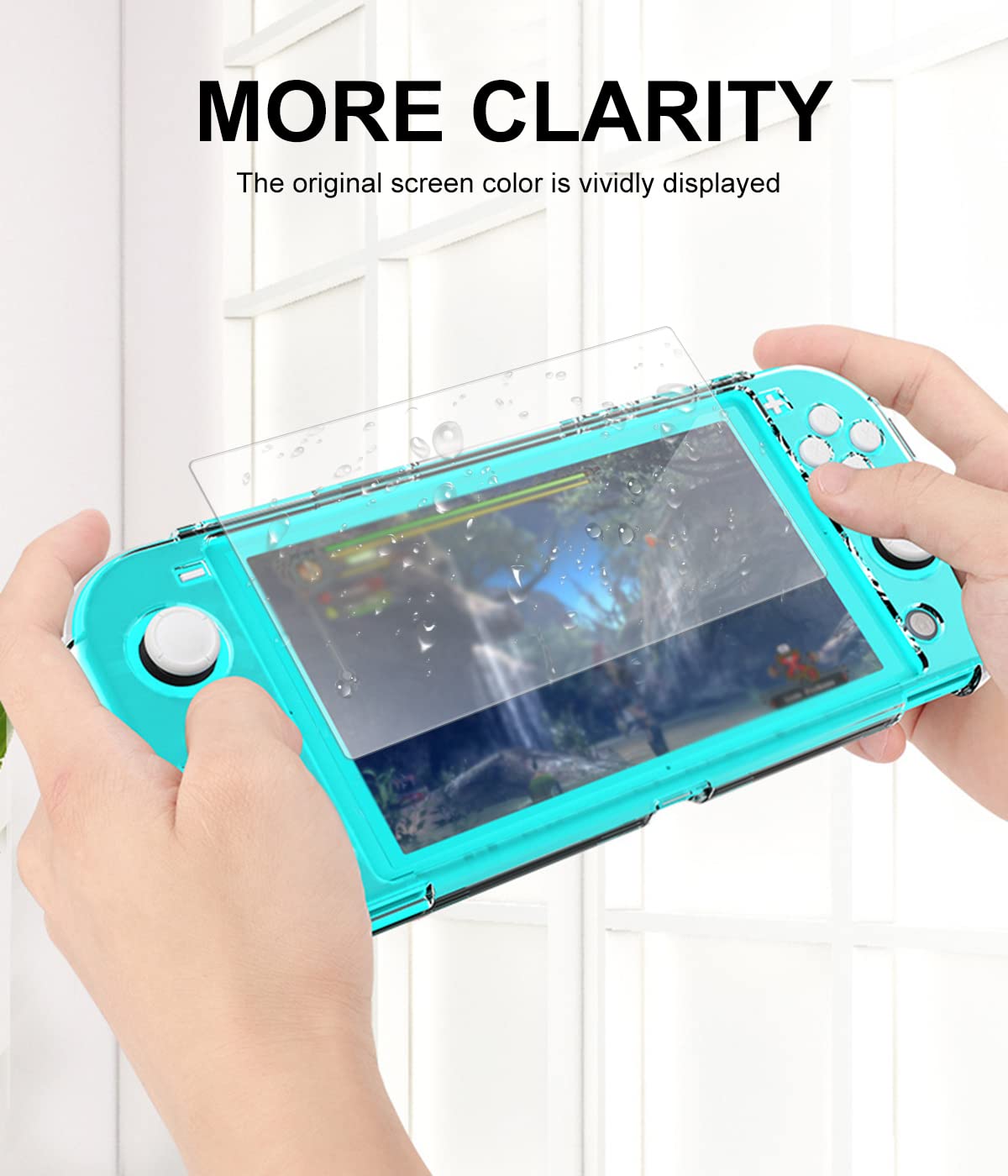 XPEX Custodia Protettiva per Nintendo Switch Lite,1 Custodia Protettiva TPU Comfort con 2 PCS Proteggi Schermo in Vetro Temperato,ottimo per Nintendo Switch Lite,Protezione completa, anti-caduta