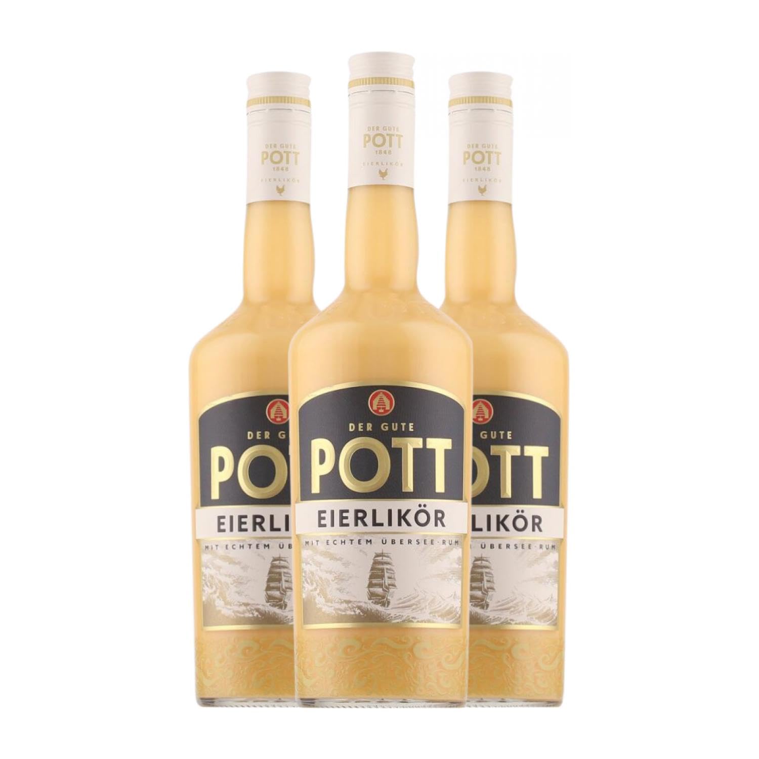 Licores Pott Eierlikör 70 cl (Caja de 3 Botellas de 70 cl)