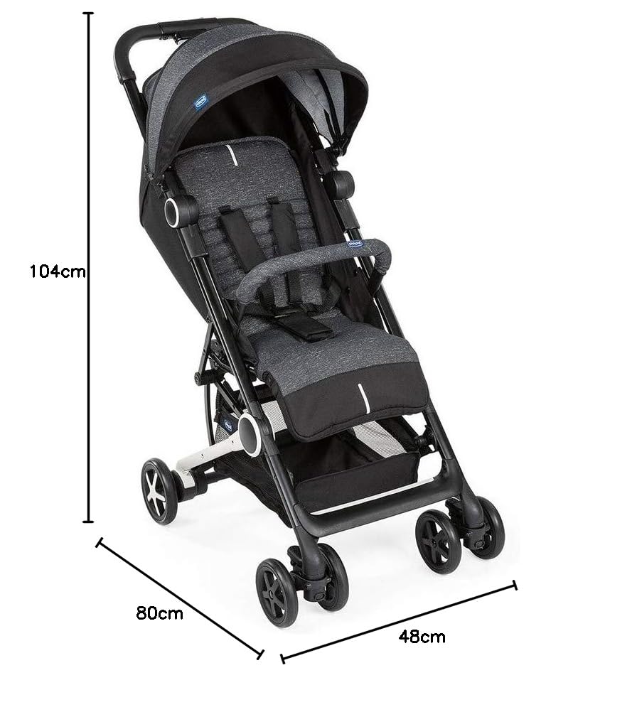 Chicco Miinimo 3 - Silla de paseo ultra compacta y ligera, solo 6 kg, color negro (Jet Black)
