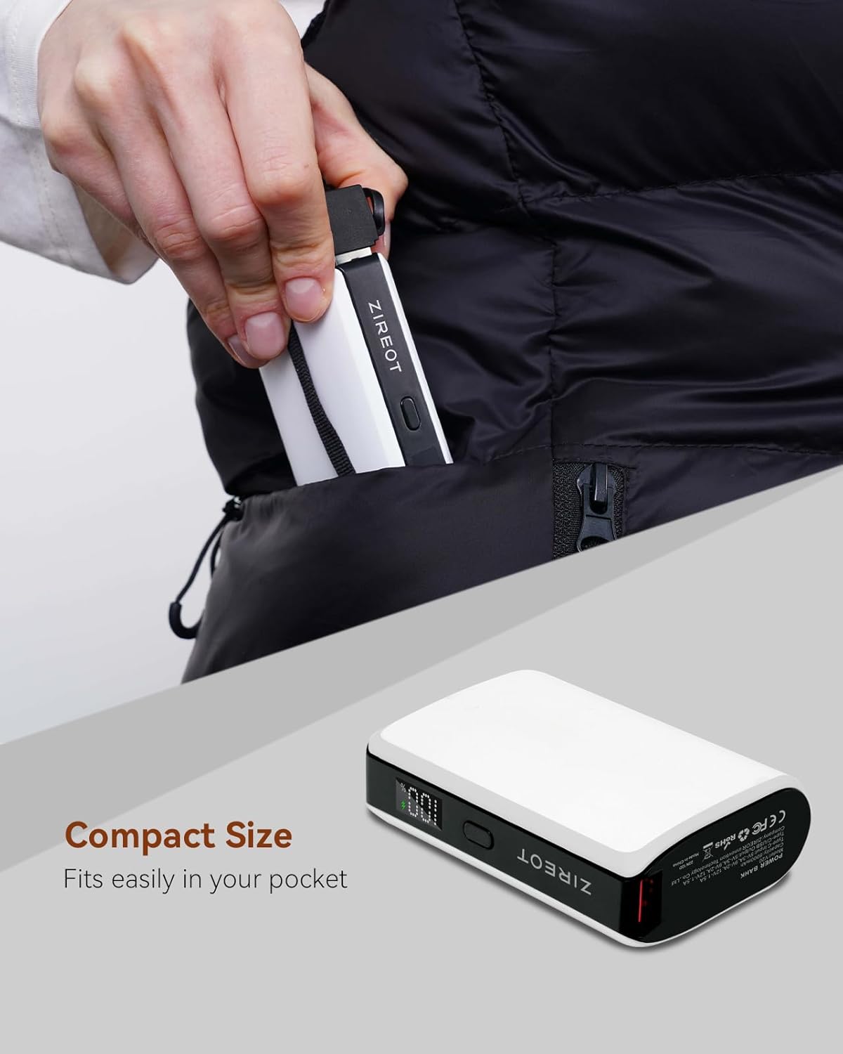 Zireot Battery Pack for USB Heated Blanket Heated Vest & USB Portable Heating Pad with High Power and Large Capacity