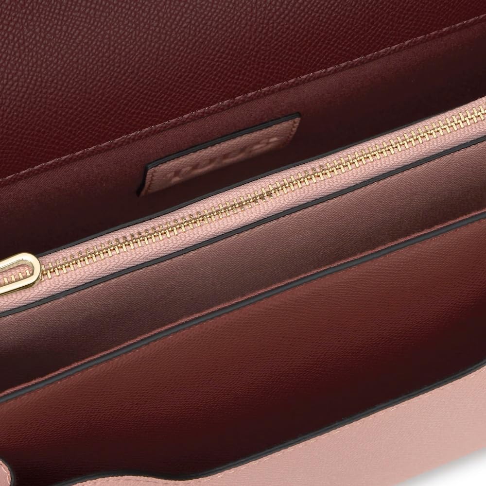 TOUS Bandolera Mediana Audree Saffiano Burdeos – Bolso Mujer con Solapa Magnética y Doble Asa | Ref. 2002358221