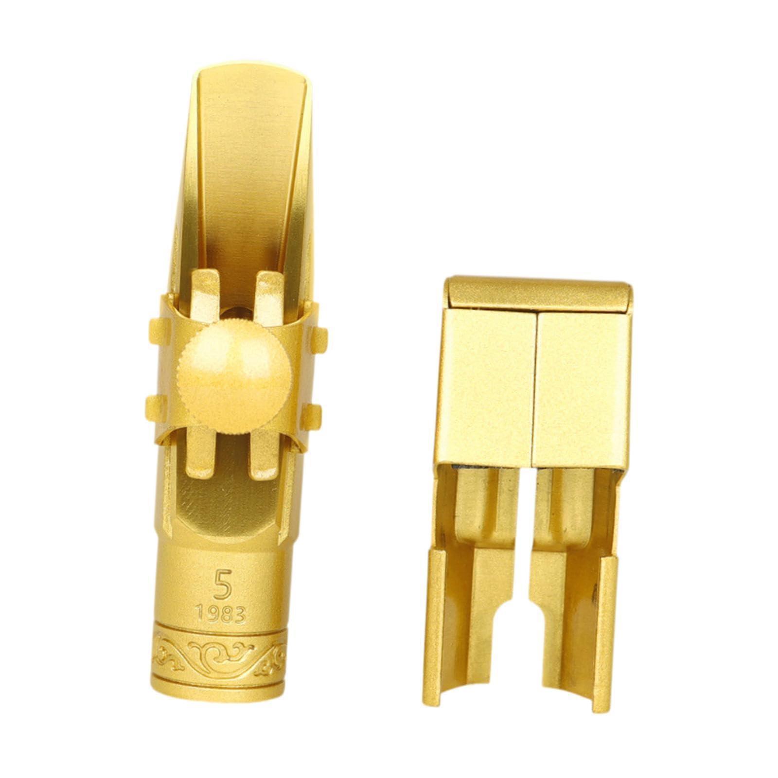 Boquilla de saxofón profesional chapada en oro, diseñada para | que buscan claridad de sonido y boquillas para saxofones altos con parches de ligadura.