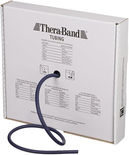 THERABAND Tubos de resistencia, tubo elástico de látex profesional para todo el cuerpo, ejercicio central, terapia física, pilates inferiores,