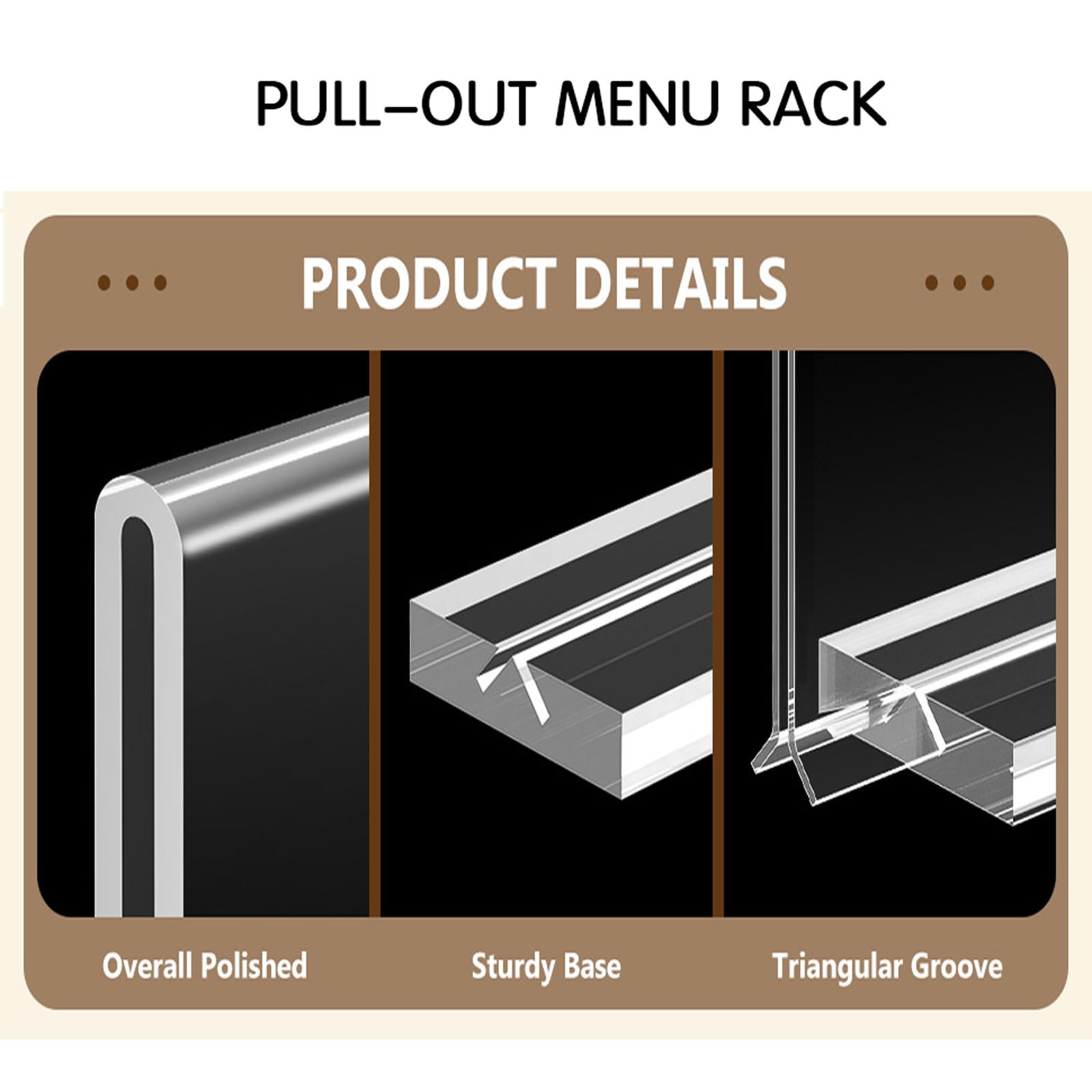 Support plexi A4,Lot de 2 Porte-menus en Acrylique,Base Amovible,Tour de Page Rapide,Affichage Double Face,Facile à Installer,pour Restaurants,hôtels,conférence et réception