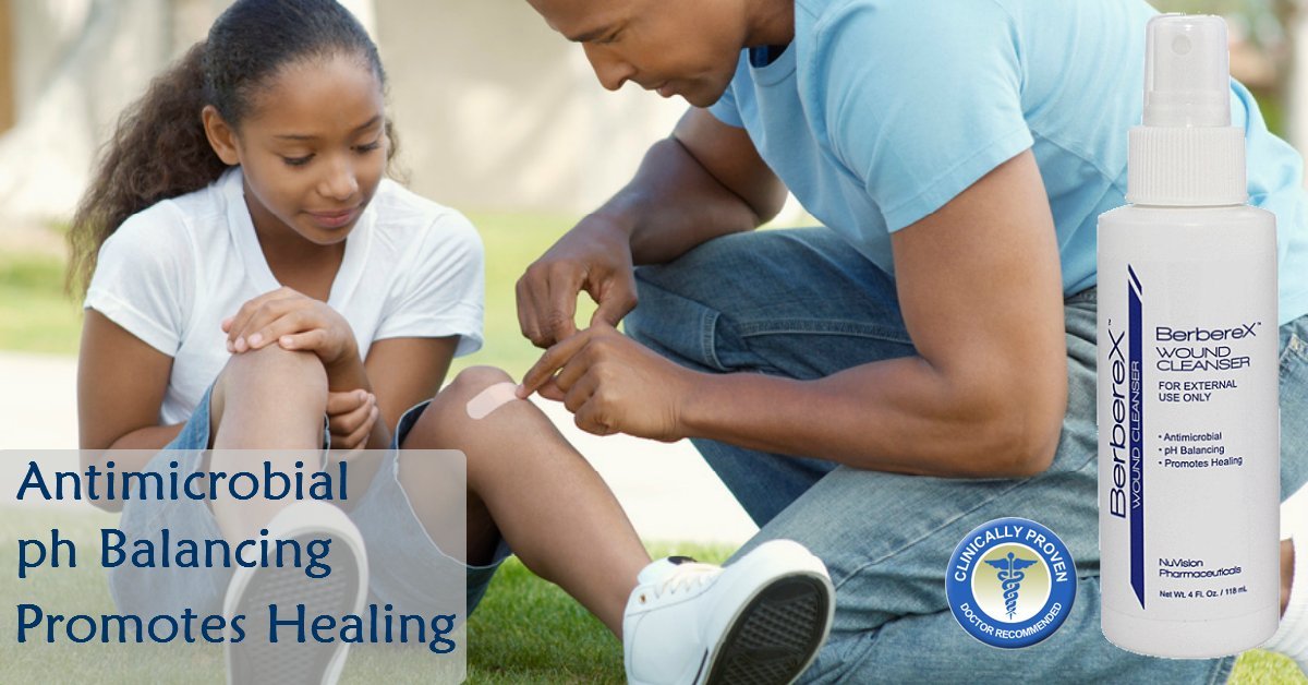 BerbereX Antimicrobial Wound Cleanser for Cuts, Scrapes, Burns