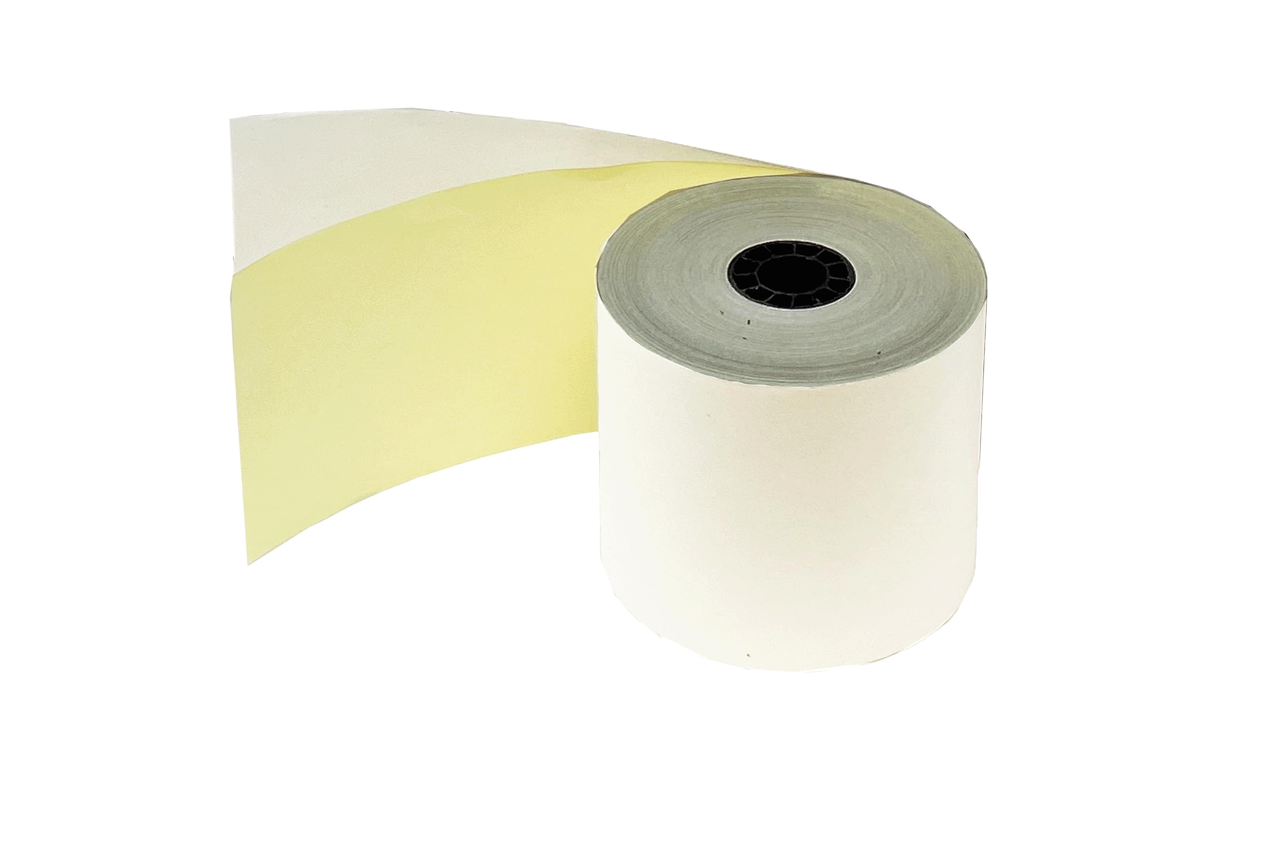 (4 Rolls) 2 Ply Carbonless Rolls 3" X 95 Feet White/Yellow Receipt Paper POS Cash Register Two Ply White/Canary for Star Micronics SP700