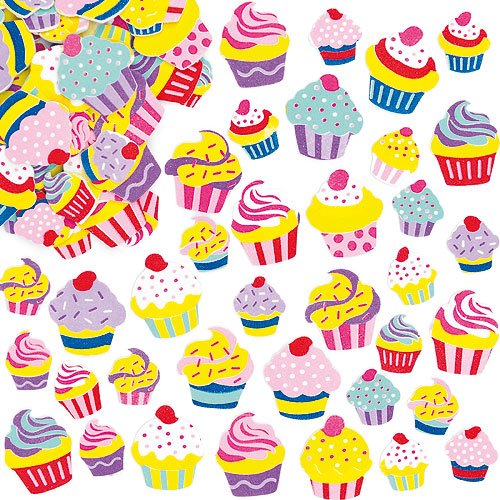 Baker Ross Adesivi Cupcake in Schiuma - Motivo