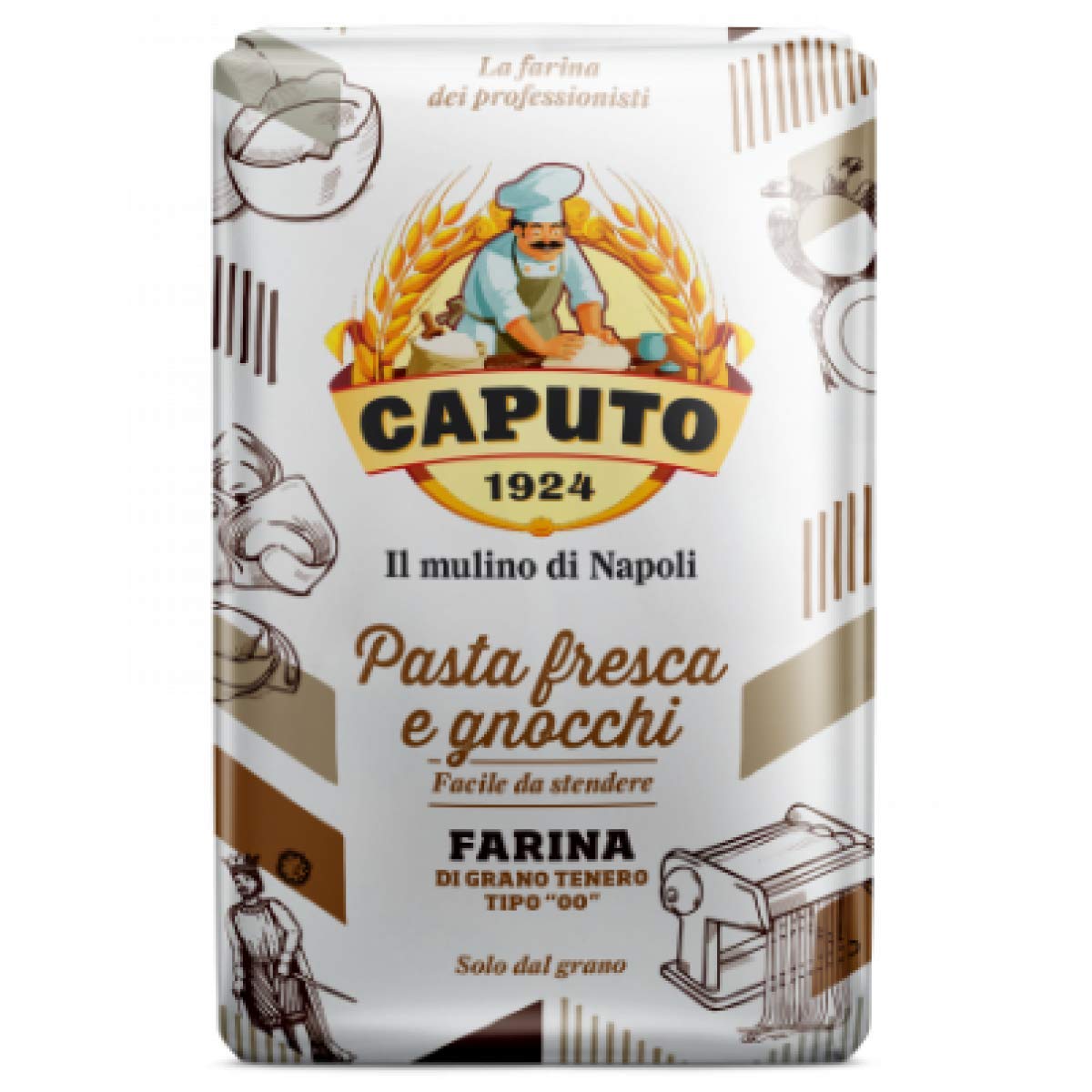 12x Farina Molino Caputo Pasta fresca e gnocchi Napoli Mehl "00" 1kg