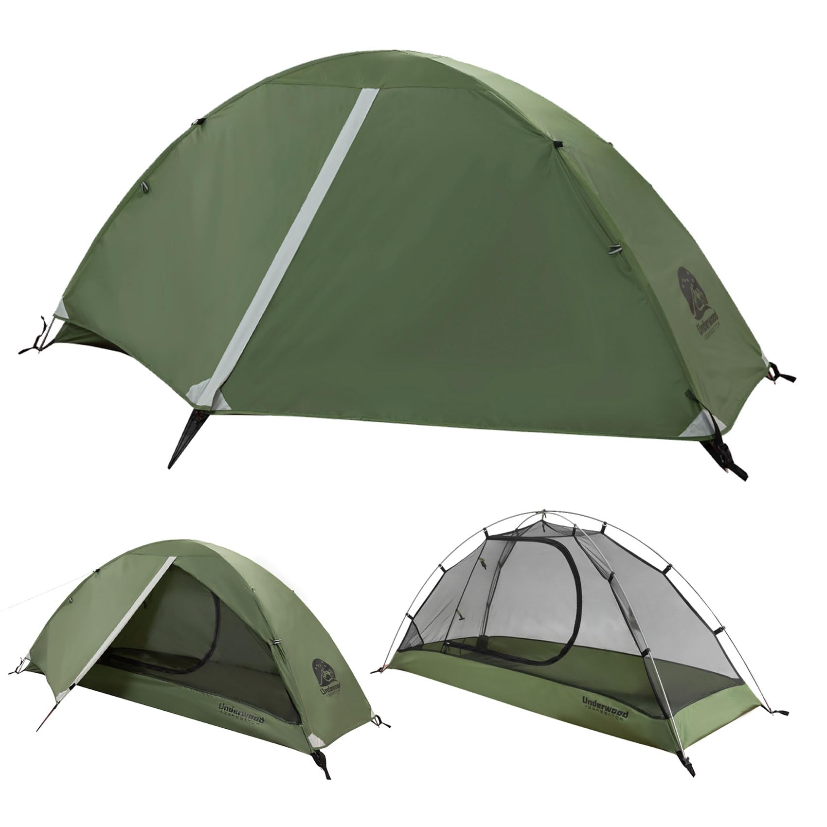 1/2 Man Backpacking Tent - Lightweight Waterproof One ManTent for Camping, Easy Set Up Compact 1 Person DomeTent, 3 Season One Person Tent for Hiking, Camping, Outdoor
