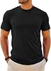 Makkrom Mens Mock Turtleneck T-Shirts Summer Short Sleeve Basic Tees Casual Solid Pullover Tops