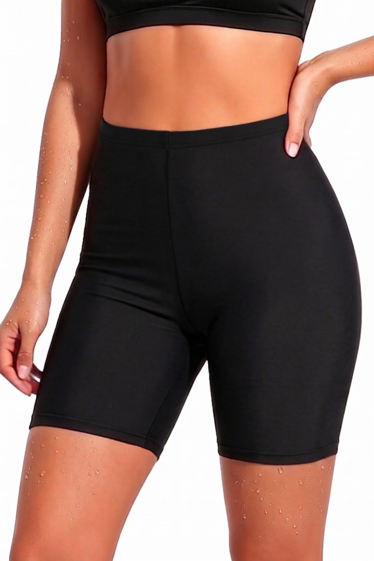 Holipick Womens High Waisted Swim Shorts 5"/7" Tummy Control Bottom | Full Coverage Boyshorts, Soft Stretch Fabric, UPF 50+ Sun Protection, Beach,
