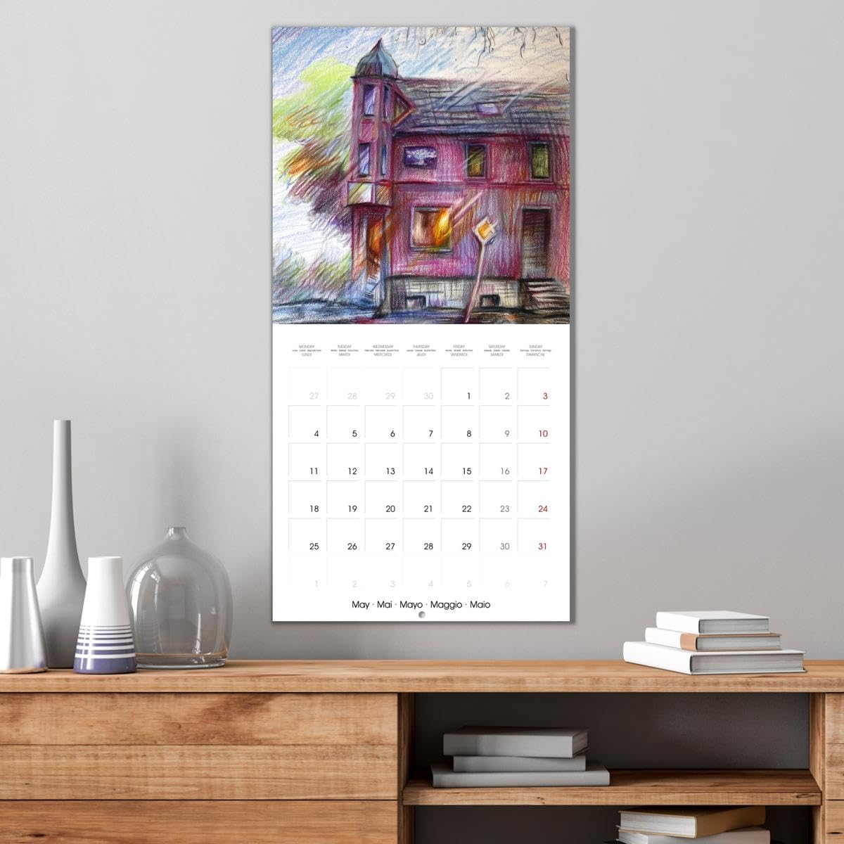 Lieux merveilleux (Calendrier mural carré 2026 30x30 cm) Calendrier double avec une page pour vos prises de notes: Paysages et villes revisités