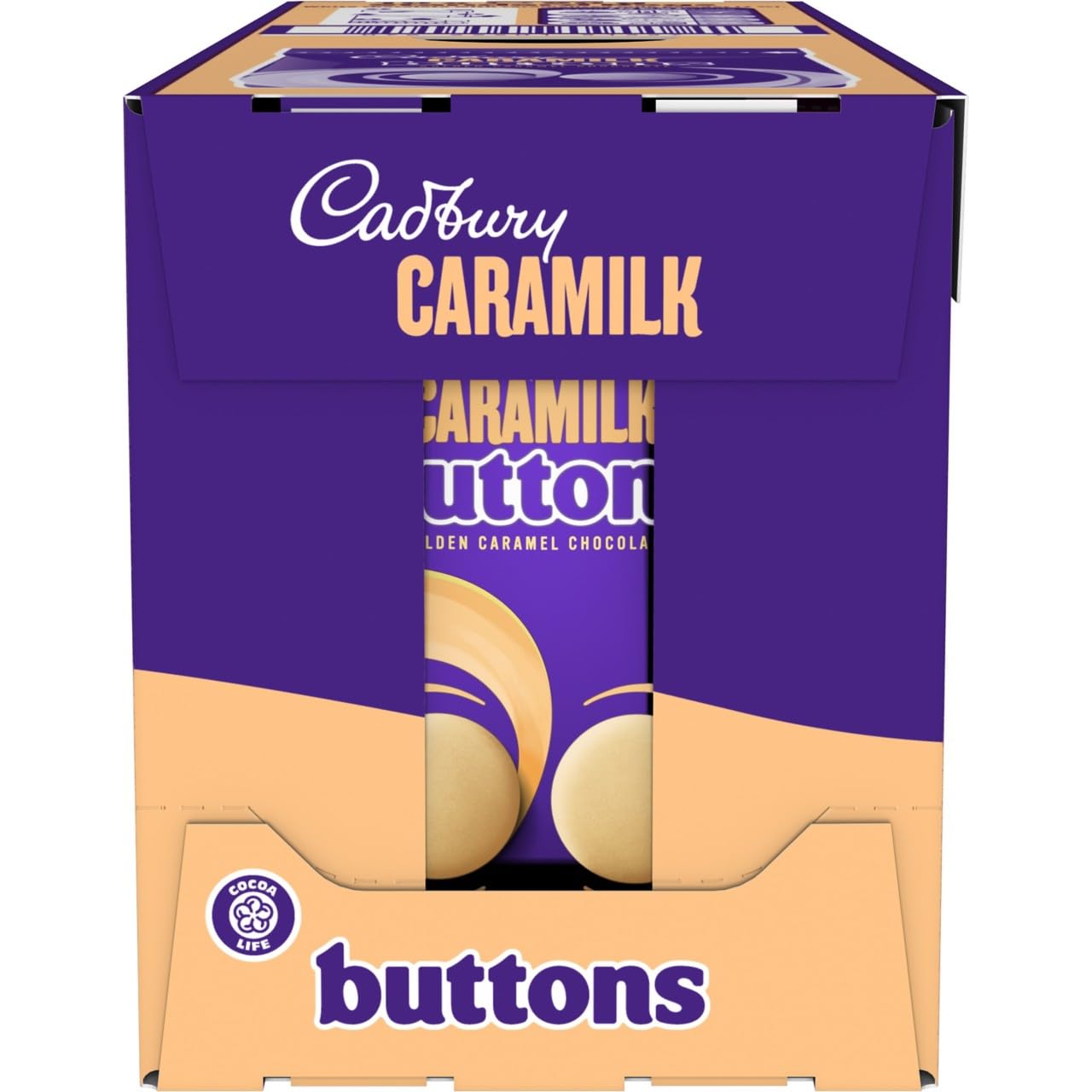 Caramilk Chocolate Buttons Bag 90g (Pack of 10 Bags)