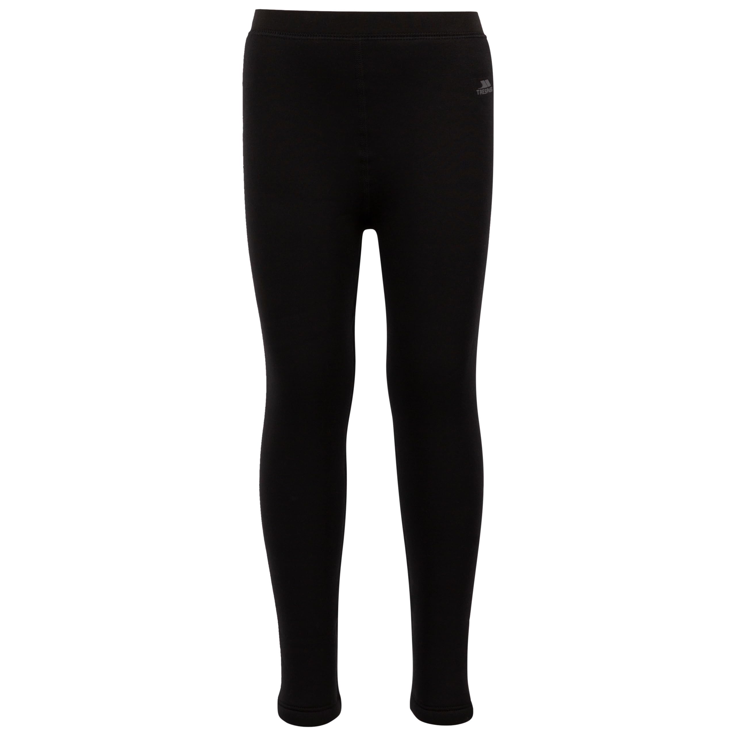 Trespass Girls Black Leggings Thermal Sherpa Bonded Supersoft Fuzzy Size 9-10 Years