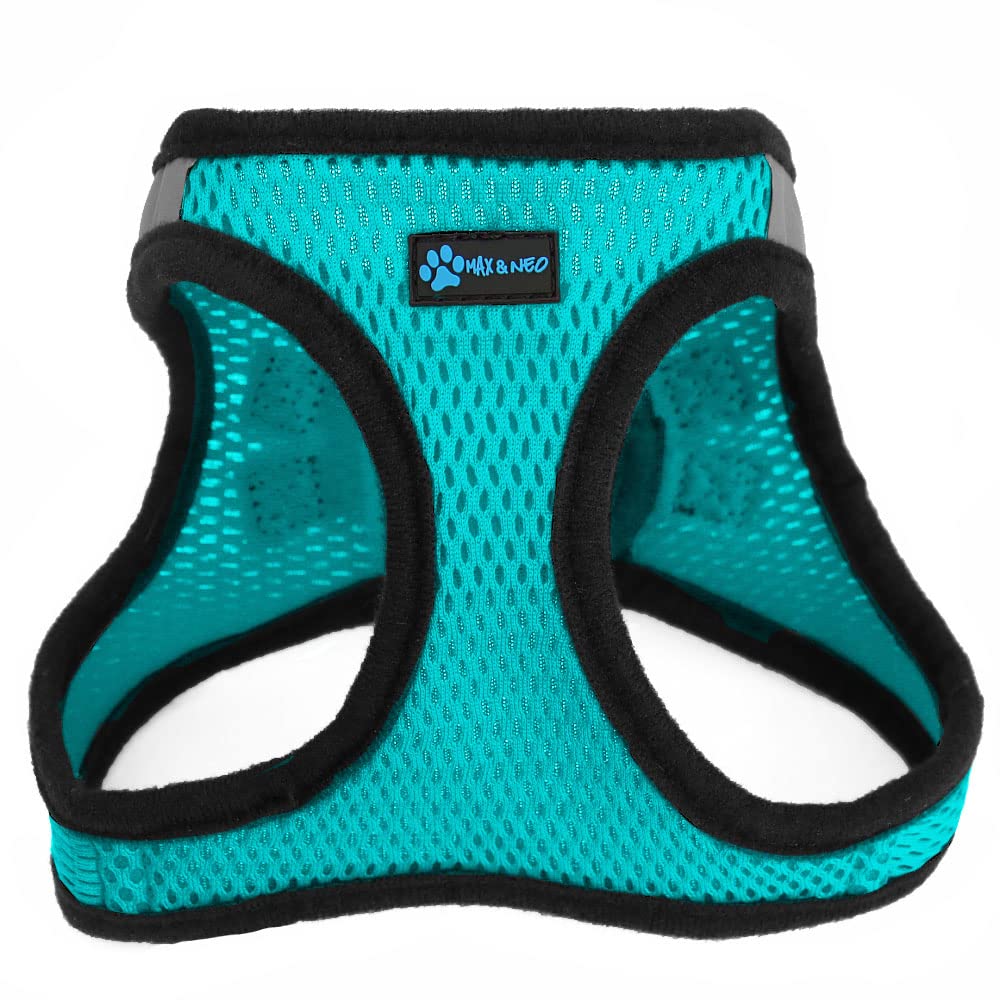 Max and Neo Nanu Small Dog Reflective Dog Harness - We Donate a Harness to a Dog Rescue for Every Harness Sold (X-Small, Teal)