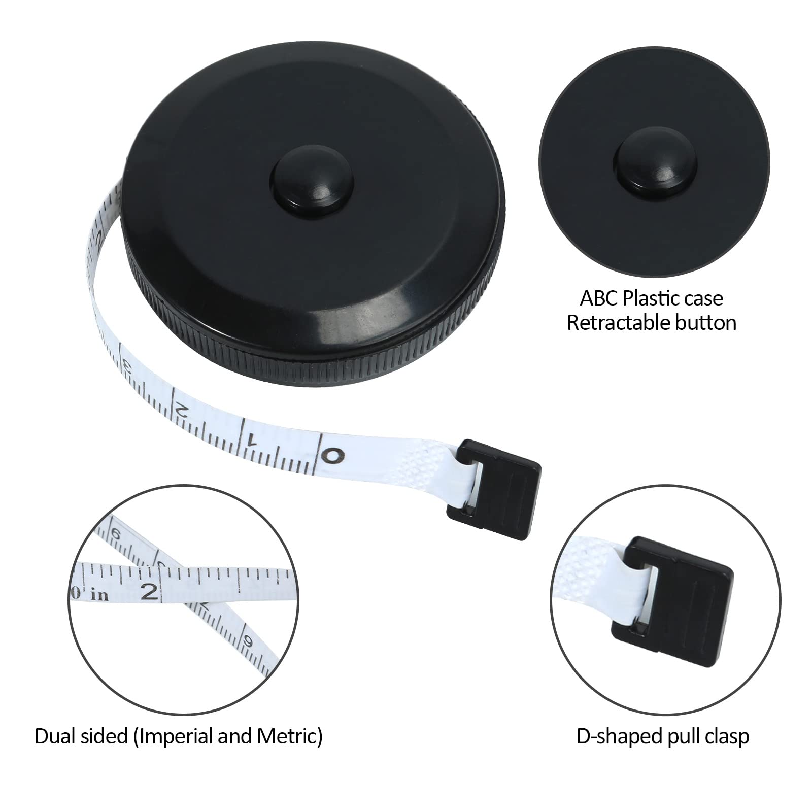 Cinta Métrica Del Cuerpo Cinta Métrica Del Cuerpo 60 Pulgadas Pin De Bloqueo Y Botón Pulsador