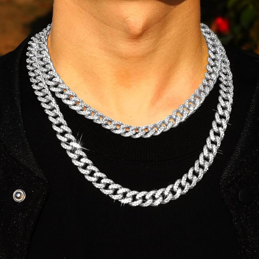アクセサリー AVALANCHE 2Face silver925 necklace Miami Amazon.com: Silver Color 13mm Prong Miami Cuban Link Chain