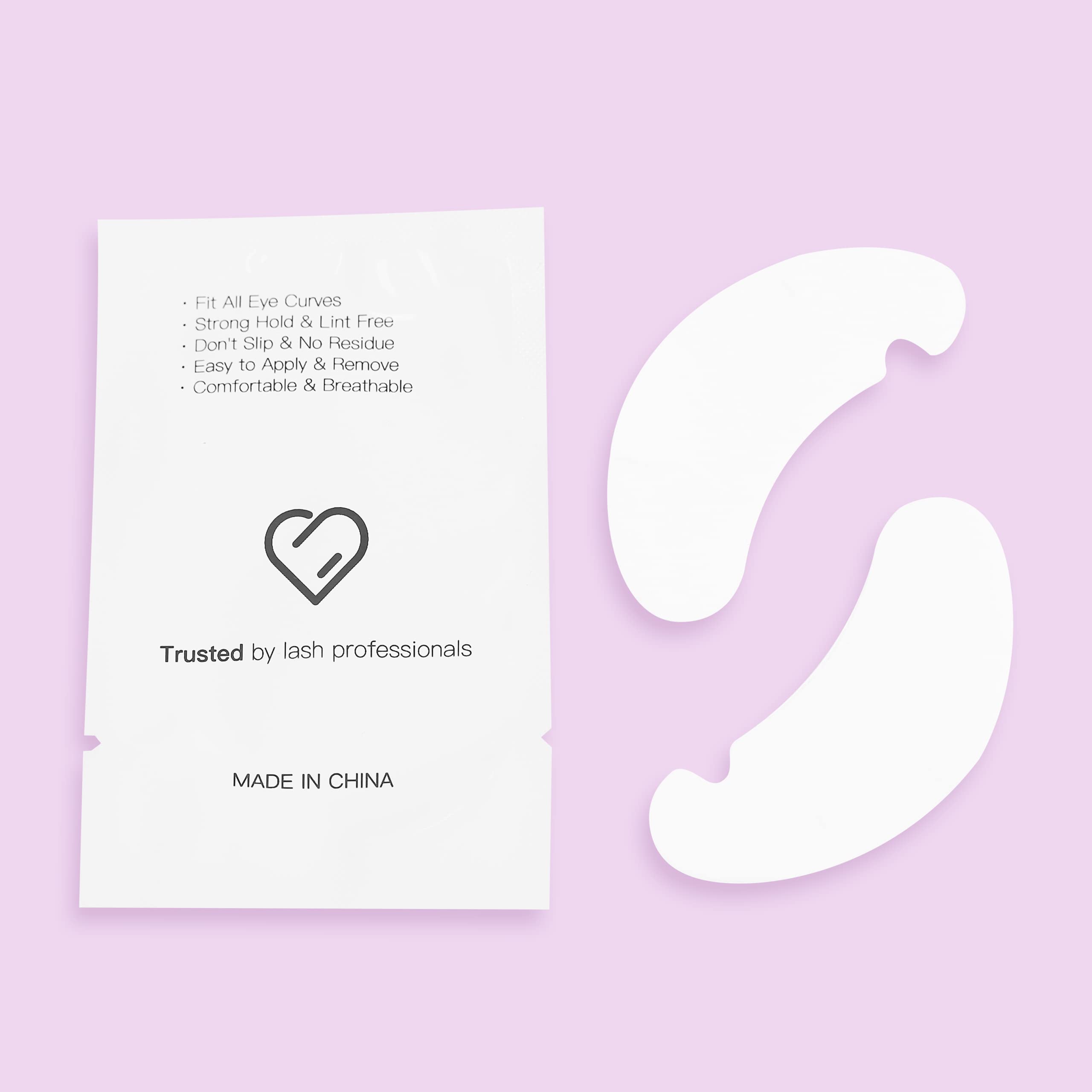 i-Laesh 100 Pairs Eye Pads for Lash Extensions - 100% Natural Aloe Vera Hydrogel Gel Under Eye Pads - Lint Free, Stick Well, Fits Most Eye Shapes Lash