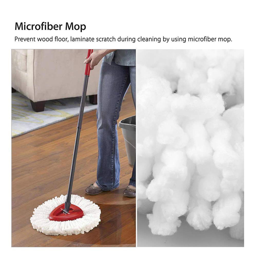 Zamienna głowica mopa z mikrofibry do mopa Easy Wring & Clean Twist Disc / Clean Spin mopa, mopa do podłogi, mopa Turbo Mop (3 szt.)