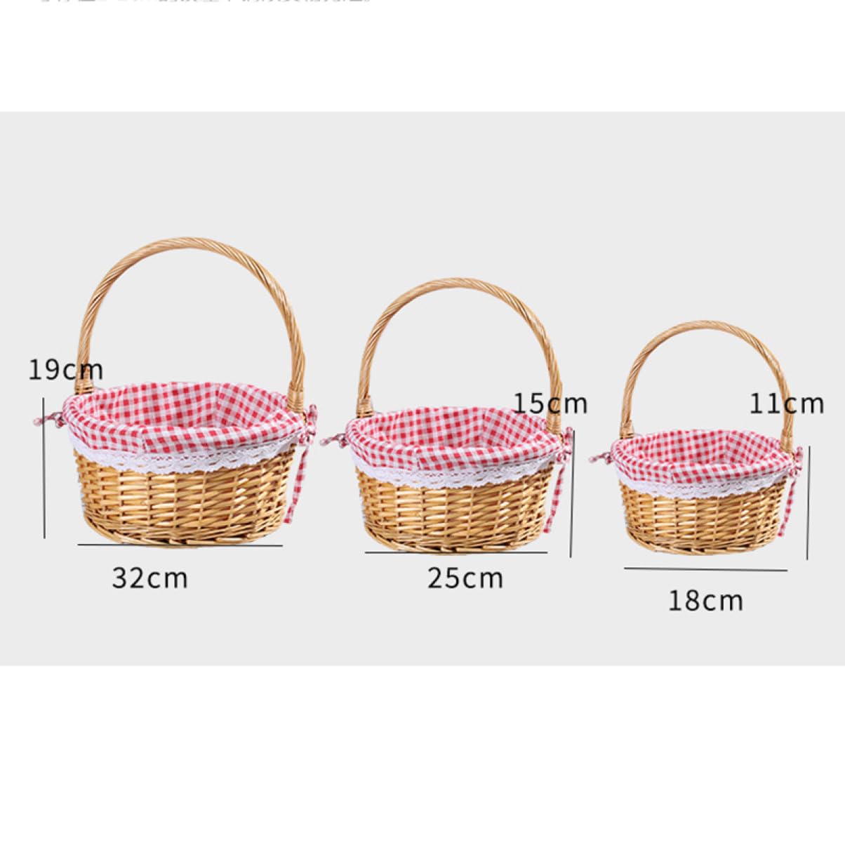 【期間限定値下げ】 バスケット フルーツ バケット かご かごバッグ 25cm Amazon｜NJNEW かご バスケット 収納 持ち手付き おしゃれ フルーツ