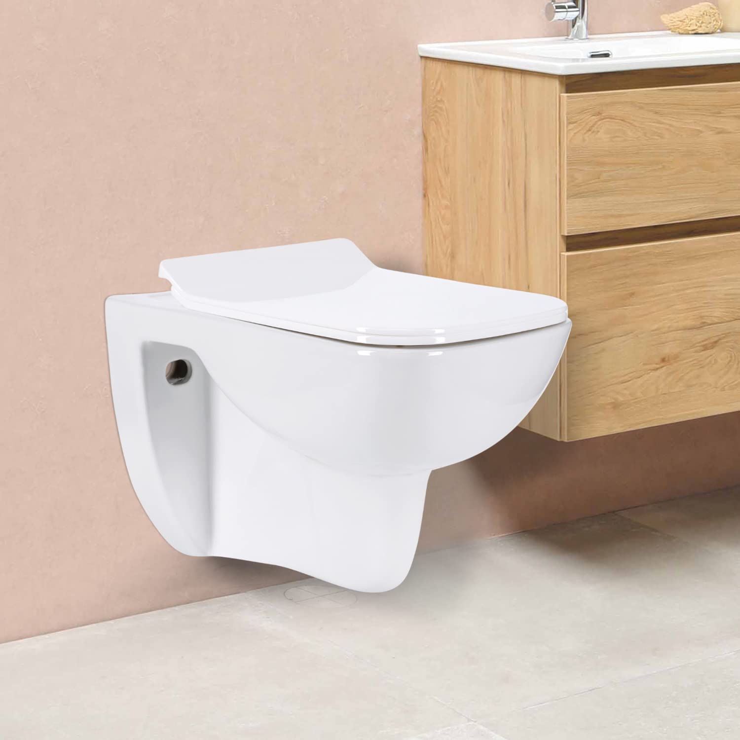 Buy KrissKross Premium Ceramic Wall ed, Wall Hung, Western Toilet